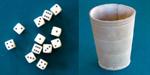 Dice cup in leather