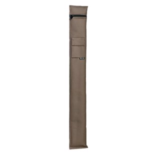 Cue case with zip black nappa